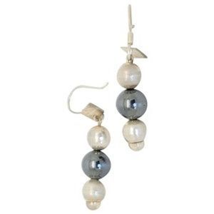 Vintage Jose Marmolejo TM-65 signature Silver and Hematite earrings